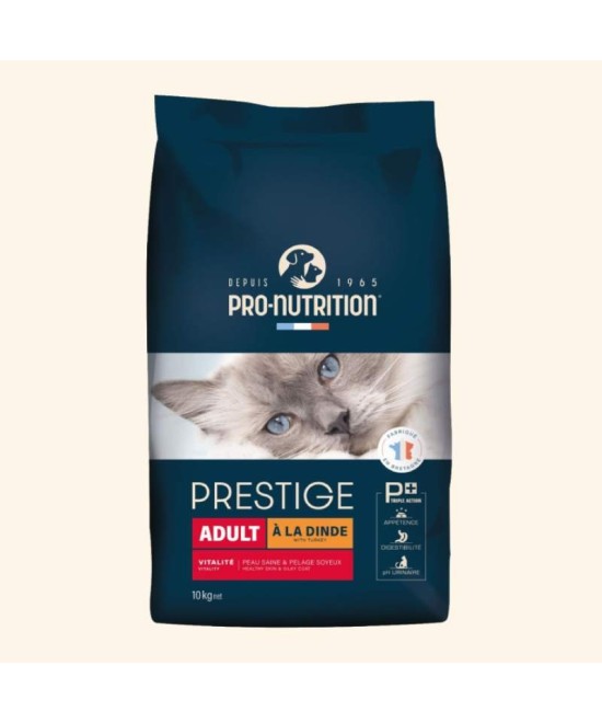 Résistance Animale - Don de croquettes Chat PRESTIGE CHAT DINDE -  10Kg - Pro Nutrition