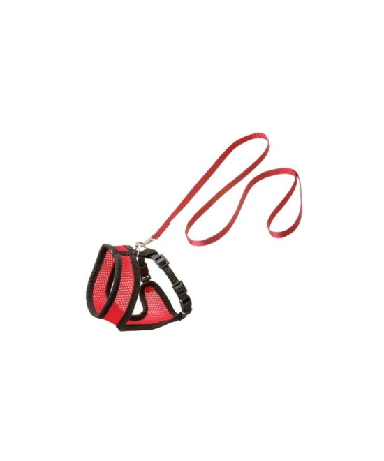 Meta-HARNAIS LAISSE CHAT L CONFORT 10MM NOIR ROUGE