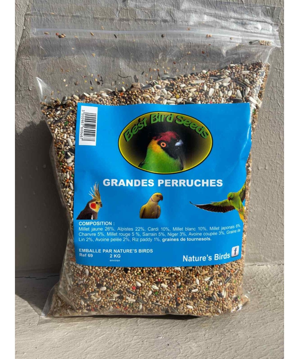 Meta-GRANDES PERRUCHES 2 KG